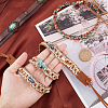 3Pcs 3 Style Imitation Leather with Beads Tie Belts for Women AJEW-GF0005-08-3