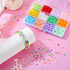 180G 12 Colors Baking Paint Glass Seed Beads SEED-TA0001-55-7