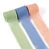 3 Rolls Polyester Raw Edges Ribbons SRIB-TAC0002-26D-3