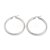 Non-Tarnish Ring 304 Stainless Steel Hoop Earrings for Women Men EJEW-B049-01E-P-1