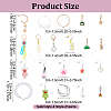 4 Styles Alloy Resin Hoop Earring Set for Women EJEW-UN0002-79-3