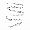 Non-Tarnish 201 Stainless Steel Heart & Oval Link Chains STAS-N092-116-3