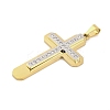 PVD Vacuum Plating 304 Stainless Steel Rhinestone Big Pendants STAS-Z080-14G-2