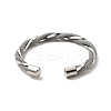 304 Stainless Steel Mesh Twist Rope Open Cuff Bangle for Women BJEW-P283-16M-3