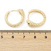Brass Green Cubic Zirconia Hoop Earrings EJEW-Q016-12G-2