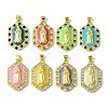 Brass Micro Pave Cubic Zirconia Pendants KK-H472-01G-1