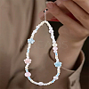 1Pc PVC & Porcelain Flower Mobile Straps AJEW-LP0005-15-3