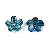 Baking Paint Transparent Glass Bead Caps DGLA-N014-06A-01-2