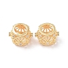 Brass Micro Pave Cubic Zirconia European Beads KK-I702-37G-2