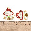 Golden Plated Alloy Enamel Pendants ENAM-Z017-09G-01-3