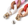 Opaque Acrylic Curb Chain for DIY Keychains HJEW-JM00400-03-4