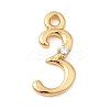 Brass Micro Pave Cubic Zirconia Charms KK-P340-24G-03-1