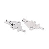 304 Stainless Steel Connector Charms STAS-T070-12P-2