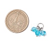 16Pcs Glass Pendants PALLOY-JF03189-2