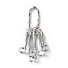 Halloween Themed Skull Alloy Full Hand Ring Bracelet BJEW-L680-01P-2