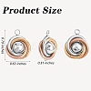 6Pcs 3 Colors 304 Stainless Steel Pendants STAS-SZ0002-51-7