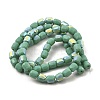 Frosted Imitation Jade Glass Beads Strands GLAA-P058-08A-08-2