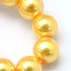 Baking Paint Pearlized Glass Pearl Round Bead Strands X-HY-Q003-6mm-56-3
