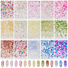150G 15 Styles AB Color Plated 3D Nail Art Glass Mini Ball Beads MRMJ-OC0003-95-1