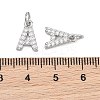 SHEGRACE Brass Micro Pave Clear Cubic Zirconia Pendants XGRQ29980-394P-A-3