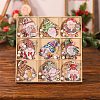 Christmas Theme Printed Wood Gnome Pendant Decorations XMAS-PW0005-15A-1
