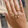 304 Stainless Steel Micro Pave Cubic Zirconia Stackable Rings RJEW-K319-01G-1