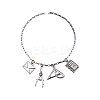 100pcs 10 Style Tibetan Style Alloy Pendants for Teachers' Day TIBEP-CJ0001-28-7