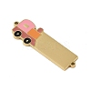 304 Stainless Steel Hot Pink Enamel Vehicle Connector Charms STAS-P377-13G-A-2