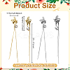 4Pairs 2 Colors Iron & Alloy Cuff Earrings EJEW-HY0001-15-2