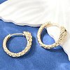 Brass Green Cubic Zirconia Hoop Earrings EJEW-Q016-12G-4