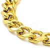 Men's Alloy Curb Chain Bracelet with Dragon Head Clasp BJEW-A129-05AG-3