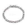 Tarnish Resistant Trendy Women's 304 Stainless Steel Figaro Chain Bracelets LS-STAS-A028-B017P-4