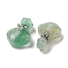 Rhombus Natural Strawberry Quartz Perfume Bottle Pendants G-H241-01F-P-2