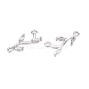 Brass Clear Cubic Zirconia Branch Links Connectors X-KK-S359-156P-RS-2