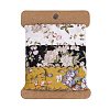 6 Yards 3 Colors Polyester Flower Printed Ribbon OCOR-A008-03A-4
