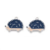 Rack Plating Alloy Enamel Hedgehog Pendants ENAM-T024-79A-P-1