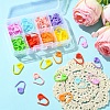 80Pcs 8 Colors Eco-Friendly ABS Plastic Knitting Crochet Locking Stitch Markers Holder FIND-YW0005-36-4