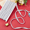 Sparkle Braided Polyester Lace Trim OCOR-WH0079-24B-5