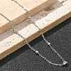 Brass Ball Cable Chain Necklaces for Women NJEW-M051-01P-1