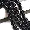 Natural Black Onyx Round Bead Strands X-G-R198-10mm-5