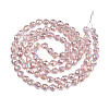 Electroplate Transparent Glass Beads Strands EGLA-N002-26-C01-2