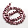 Faceted Millefiori Glass Round Beads Strands X-LK-P006-03-2