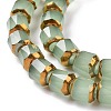 Electroplated Glass Imitation Jade Beads Strands GLAA-P003-C03-4
