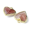 Natural Red Strawberry Quartz Pendants G-O204-01G-3