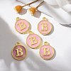 Golden Plated Alloy Enamel Charms X-ENAM-S118-07B-5