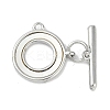 Brass & Shell Toggle Clasps KK-K391-10P-1