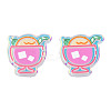 Transparent Printed Acrylic Cabochons TACR-N016-32-3