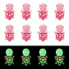 12Pcs Luminous Translucent Resin Sea Animal Cabochons RESI-TA0004-56D-1