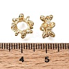 Brass Micro Pave Clear Cubic Zirconia European Beads KK-D110-03G-2