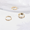 1Box Brass Cuff Rings Sets for Women RJEW-LP0002-41-3